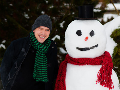Schneemann bauen