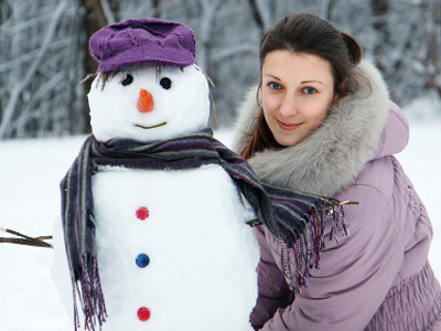 Schneemann bauen