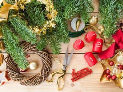 Adventskranzbasteln