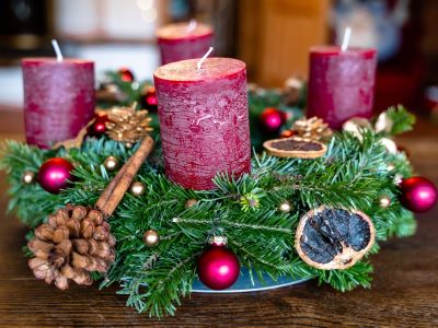 Adventskranzbasteln