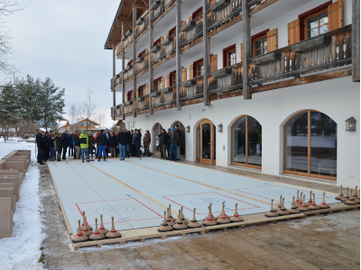 Mobile Eisstockbahn
