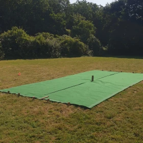 Spielfeld des Spiels Kubb