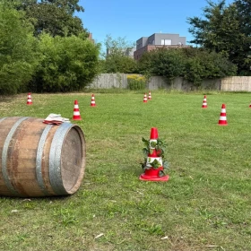 Fassrollen mit Parcours