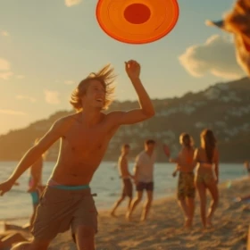 Menschen beim Frisbeespielen