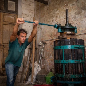 Winzer bei der Arbeit