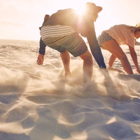 Wettrennen im Sand