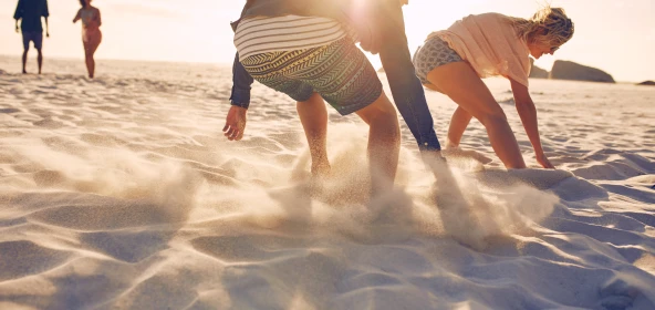 Wettrennen im Sand