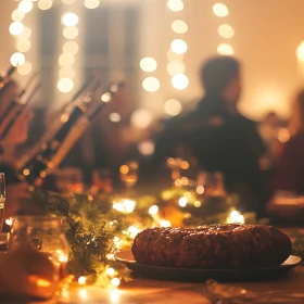 Weihnachtsfeier, festliche Tafel