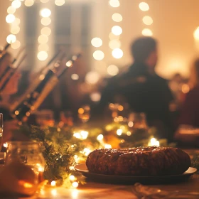 Weihnachtsfeier, festliche Tafel