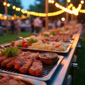 BBQ-Buffet im Garten