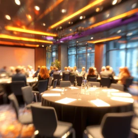 Galabestuhlung runde Tische Firmenfeier