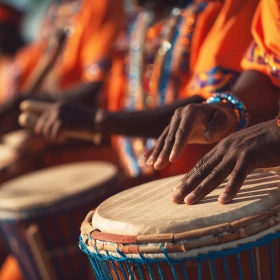 traditionalle karibische Trommler