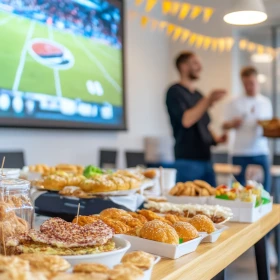 Buffet beim Football schauen
