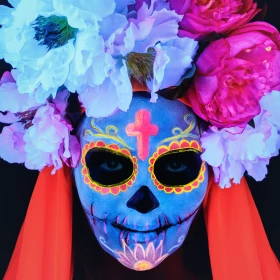 Mexikanische Maske vom Tag der Toten, Feiertag Mexiko