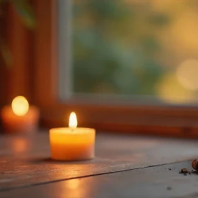 Tisch mit mehreren Kerzen