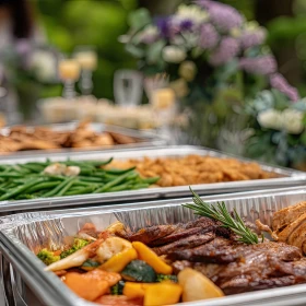 Grillbuffet im Sommer