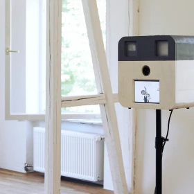 mobile Fotobox in weiß