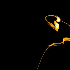 Lichtermalerei mit gelbem Licht