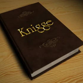 Braunes Buck mit der Bezeichnung Knigge