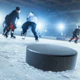 Eishockey in einer Halle