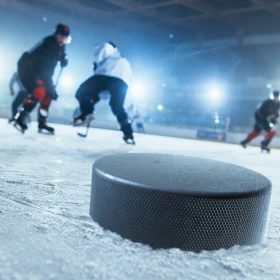 Eishockey in einer Halle