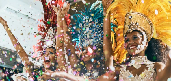 feiernde Menschen, Samba, Party