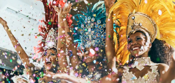 feiernde Menschen, Samba, Party