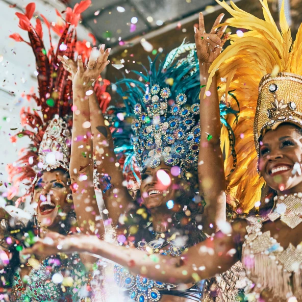 feiernde Menschen, Samba, Party
