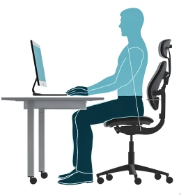 Beispiel: Wie sitzt man richtig am Arbeitsplatz!