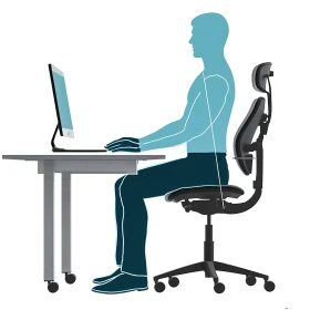 Beispiel: Wie sitzt man richtig am Arbeitsplatz!