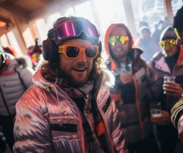 Party mit Skibrille, Sonnenbrille