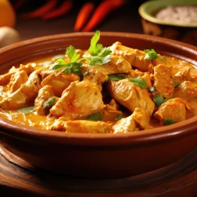 Fleischgericht in einer Tonschale