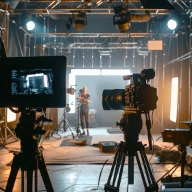 Filmstudio auf einer Baustelle