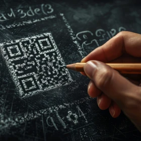 QR-Code mit Bleistift zeichnen