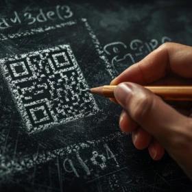 QR-Code mit Bleistift zeichnen