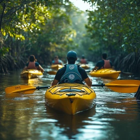Kanu fahren als Gruppe