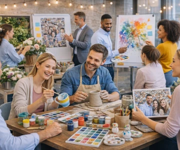 Teamevent mit kreativen Stationen