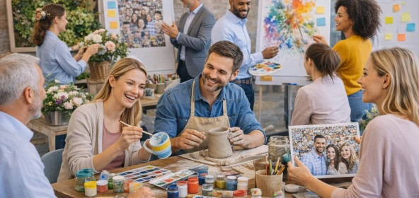 Teamevent mit kreativen Stationen