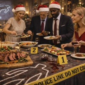 Weihnachtliches Buffet zur Krimiweihnachtsfeier