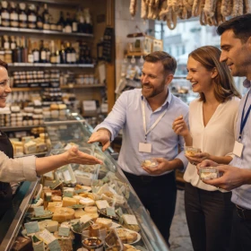 Käseverkostung im Rahmen einer kulinarischen Stadtführung