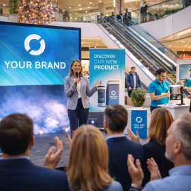 Markenpräsentation in einem Einkaufszentrum