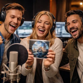 Musikworkshop Firmenevent im Tonstudio – Team präsentiert eigene CD