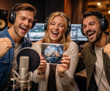 Musikworkshop Firmenevent im Tonstudio – Team präsentiert eigene CD