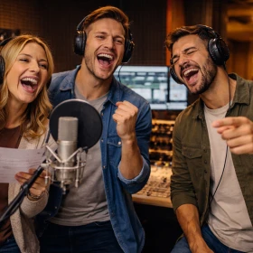 Teambuilding Musikworkshop als Firmenevent im professionellen Tonstudio