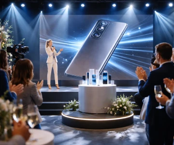 Dieses professionelle Produkteinführungs-Event zeigt eine eindrucksvolle Präsentation in einer modernen Eventlocation mit Businessgästen. Die Kombination aus Lichtinszenierung, Bühne und Publikum schafft eine emotionale Markeninszenierung für einen erfolgreichen Product Launch.