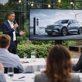 Die Outdoor-Produkteinführung kombiniert frische Atmosphäre mit moderner Präsentationstechnik und schafft ein dynamisches Eventerlebnis. Im Außenbereich erleben Businessgäste das Produkt interaktiv und in einer lockeren, kommunikativen Umgebung.