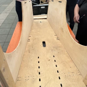 Rohbau einer Seifenkiste