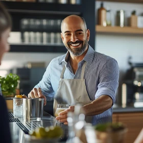 Workshopleiter erklärt beim Cocktail Workshop