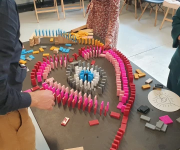 Dominosteine als Bild eines Auges