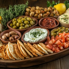 Griechische Vorspeisentafel